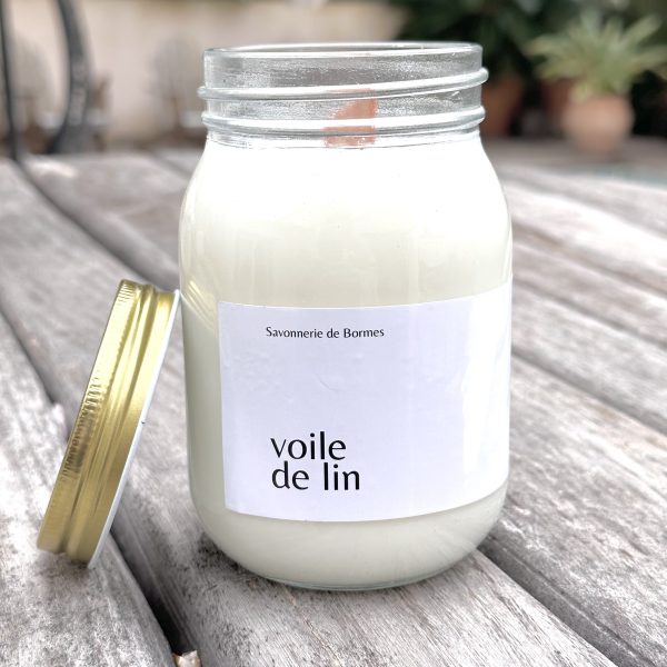 POT DE CIRE 400 G VOILE DE LIN - Savonnerie de Bormes