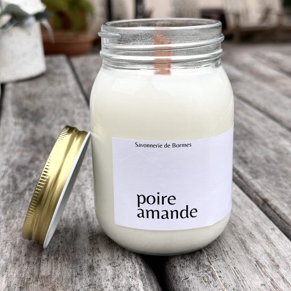 POT DE CIRE 400 G POIRE AMANDE - Savonnerie de Bormes