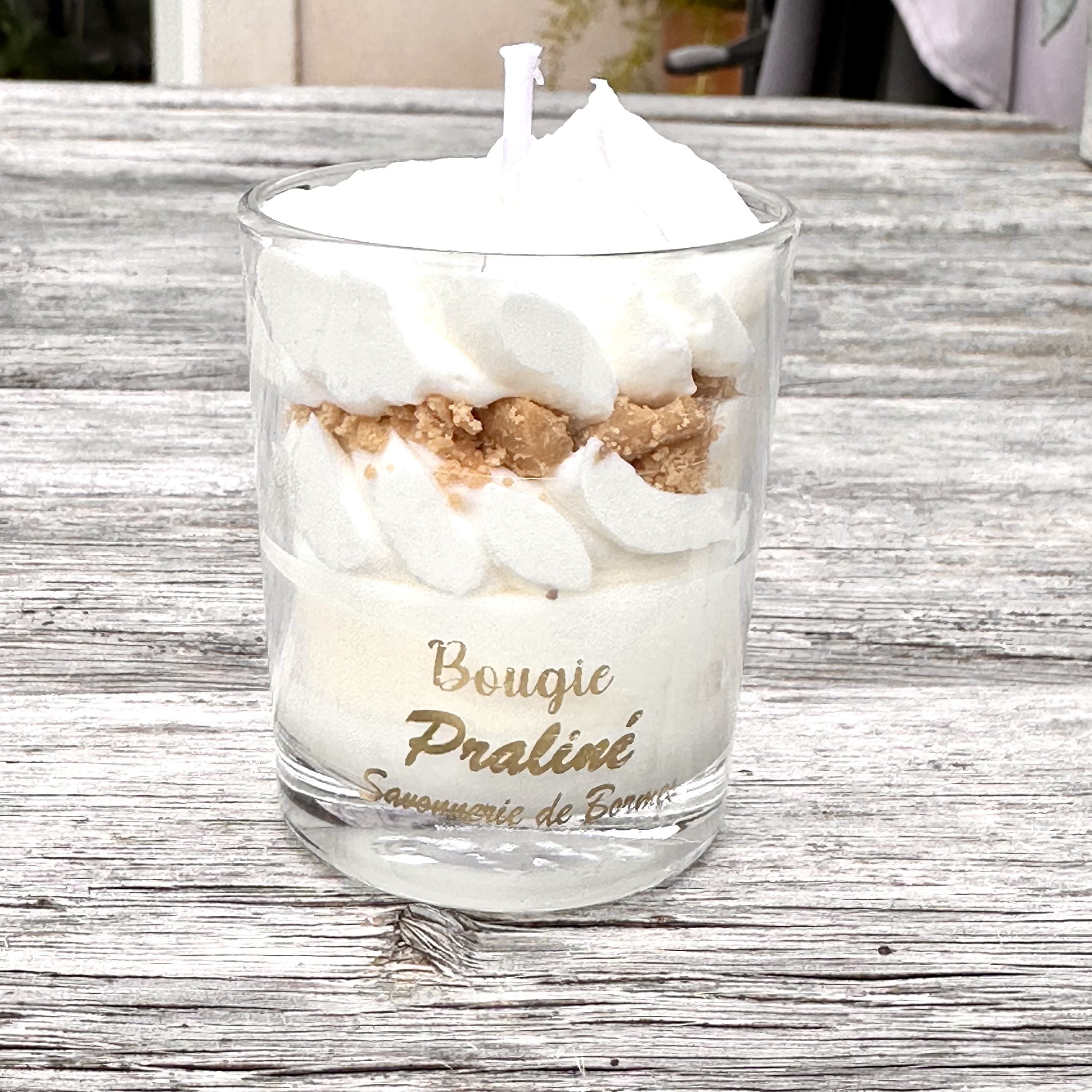 Mini bougie pâtissière Praliné - Bougie Gourmande