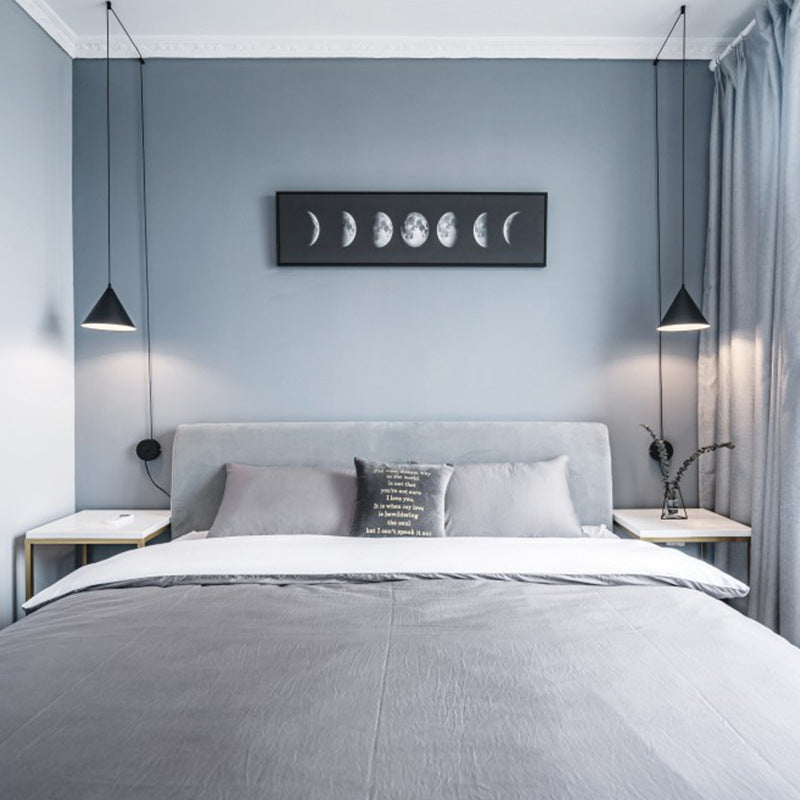 Lampe Géométrique en Métal Noir – Éclairage LED Décoratif
