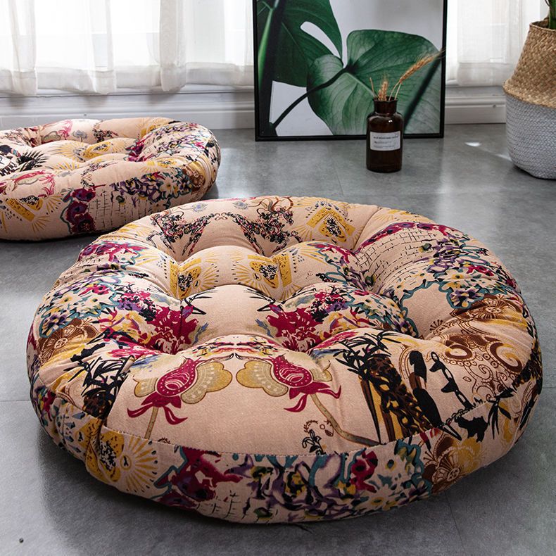 Coussin d'Optique Touffeté Bohème en Lin – Élégance et Confort Ethnique