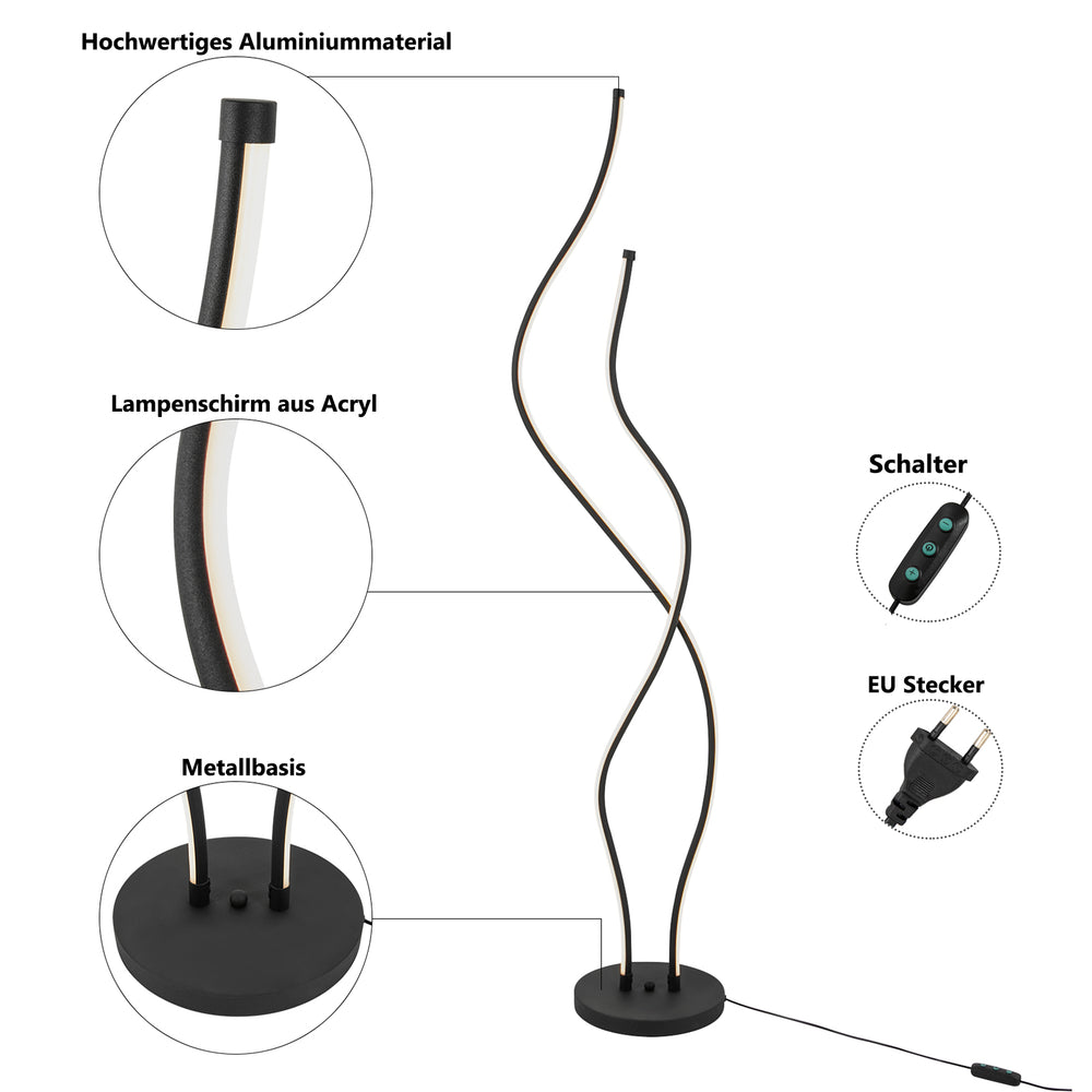 Lampadaire LED à Intensité Réglable