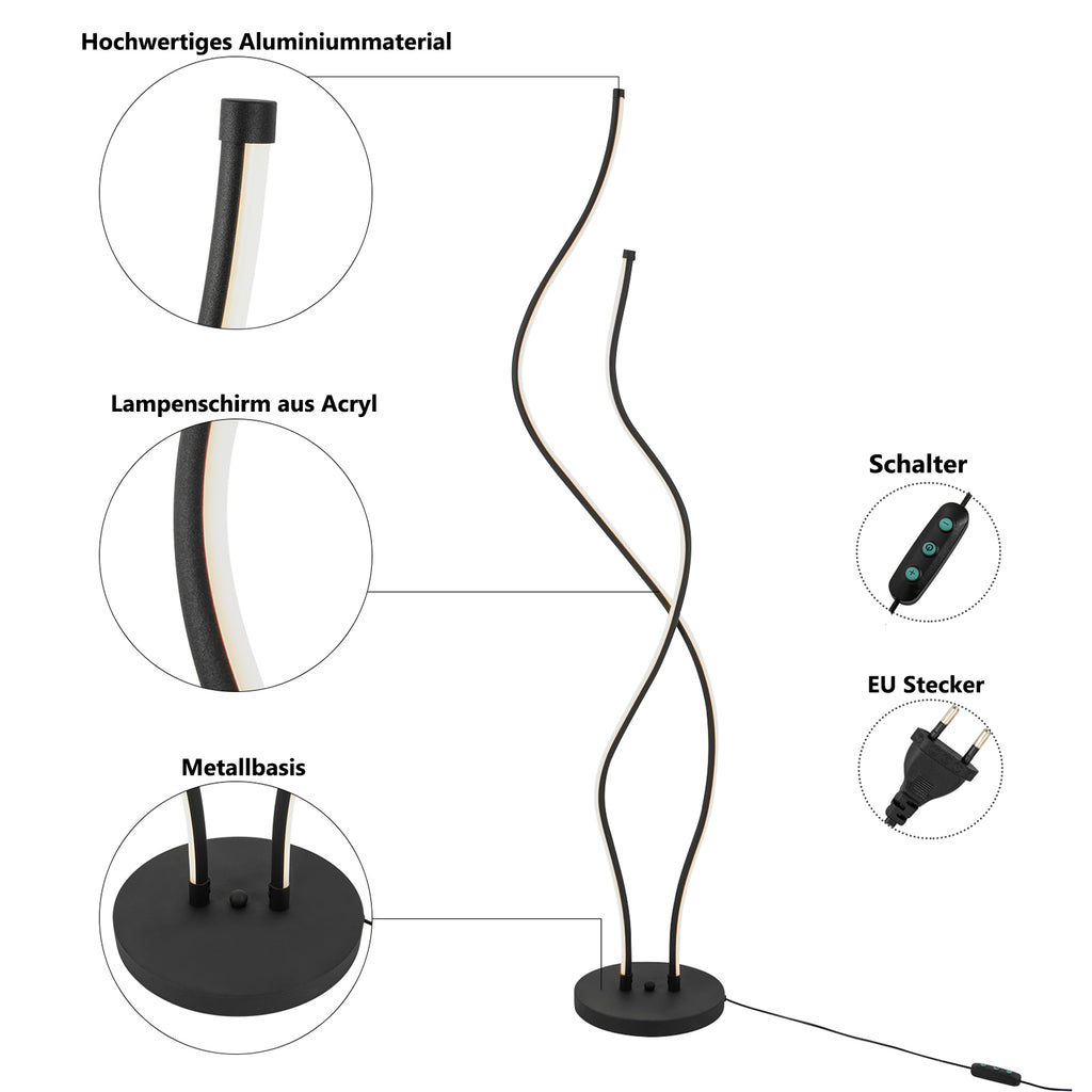 Lampadaire LED à Intensité Réglable