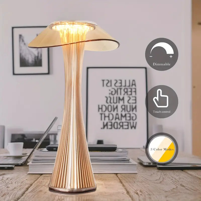Lampe de Chevet Tactile LED Champignon Sans Fil
