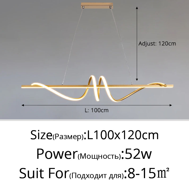 Lustre LED Suspendu  – Design Minimaliste pour Salon, Salle à Manger et Bureau