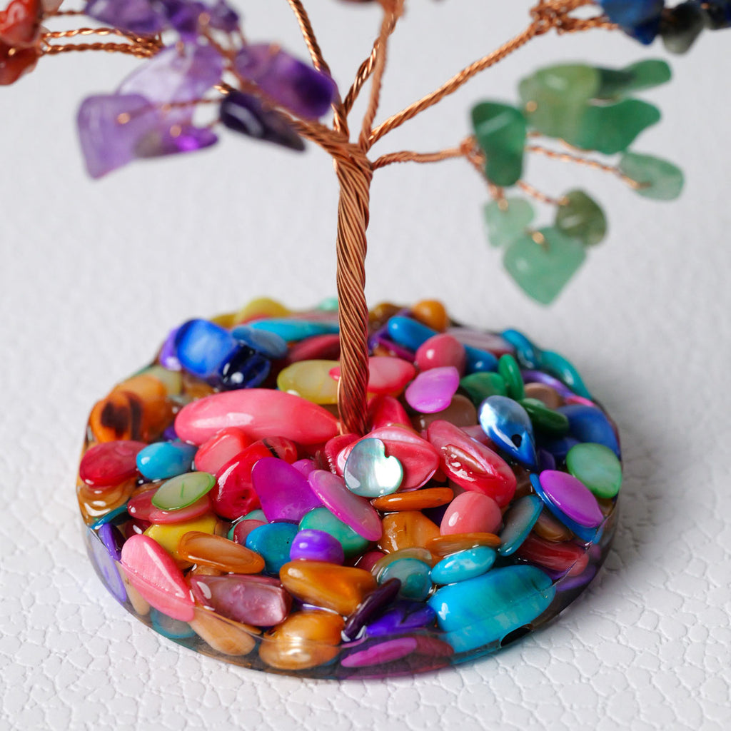 Arbre de Guérison Citrocoal 7 Chakras – Décoration pour Chance et Énergie Positive