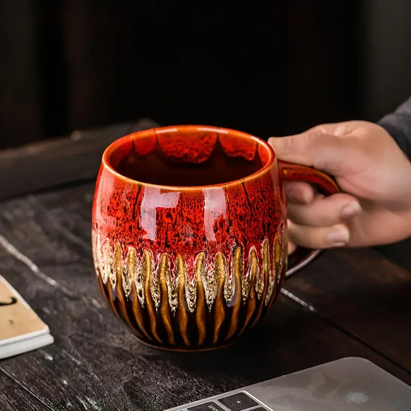 Tasse en Céramique Isolée – Grande Capacité et Style Élégant