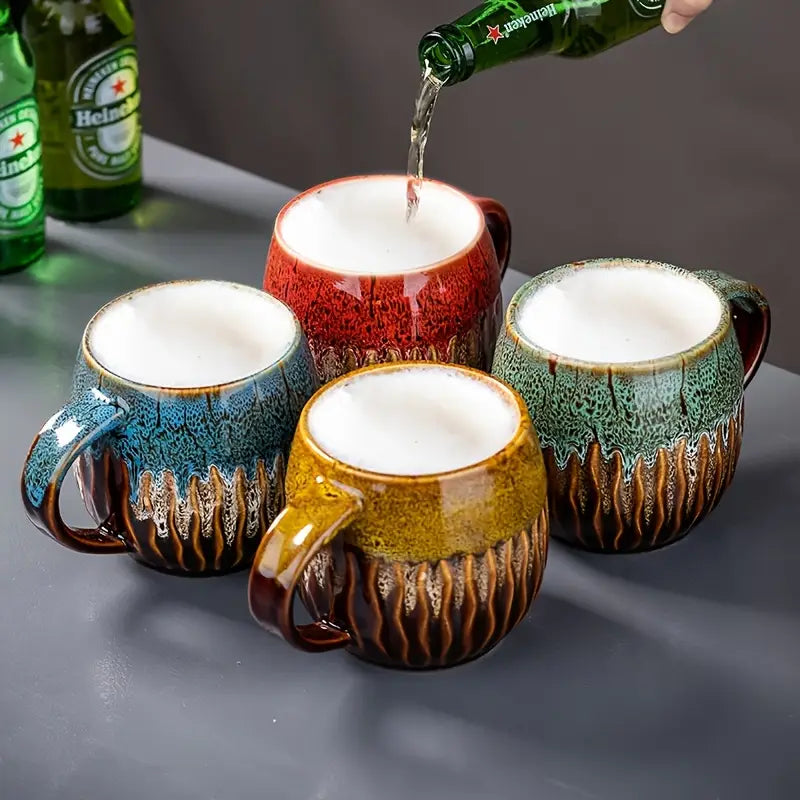 Tasse en Céramique Isolée – Grande Capacité et Style Élégant