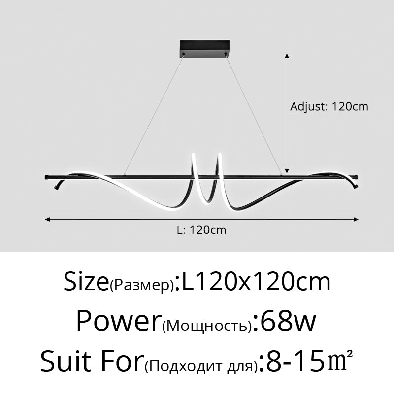 Lustre LED Suspendu  – Design Minimaliste pour Salon, Salle à Manger et Bureau