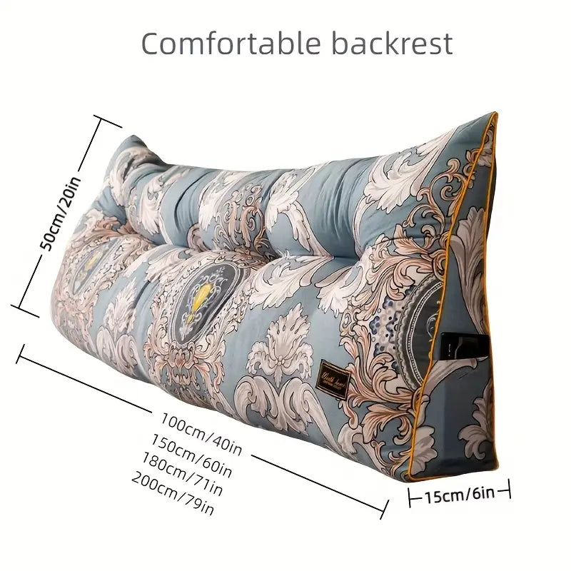 Oreiller de Tête de Lit en Peluche Grise – Confort Chic & Touche Déco Audacieuse