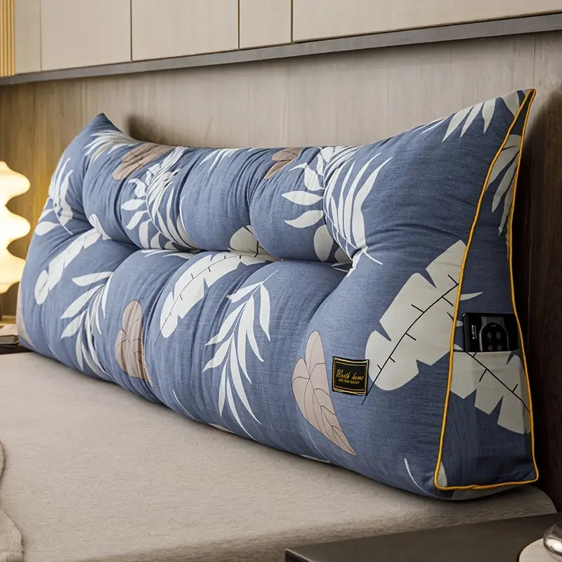 Oreiller de Tête de Lit en Peluche Grise – Confort Chic & Touche Déco Audacieuse