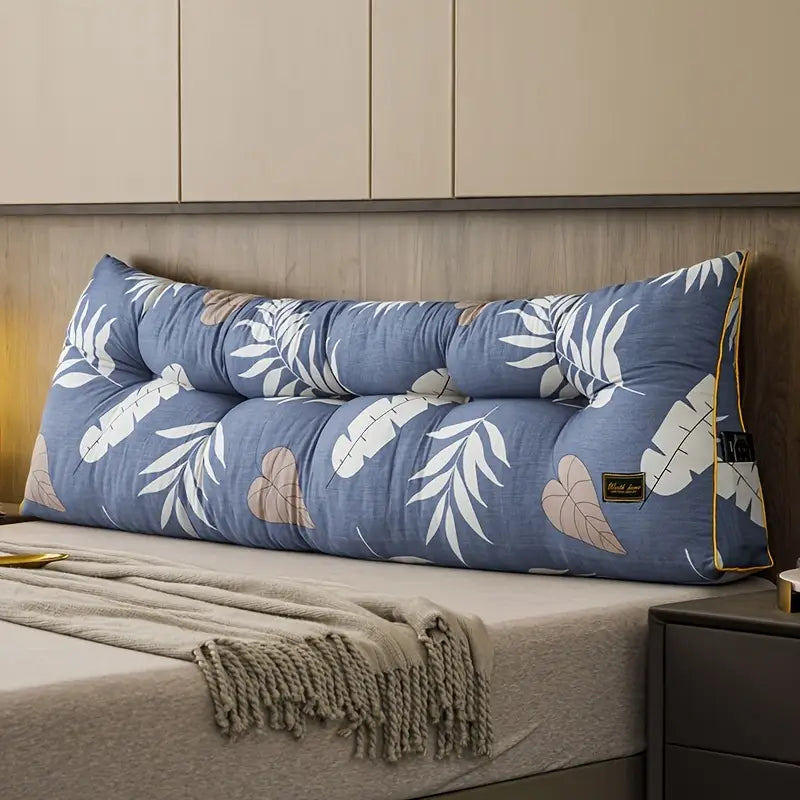 Oreiller de Tête de Lit en Peluche Grise – Confort Chic & Touche Déco Audacieuse