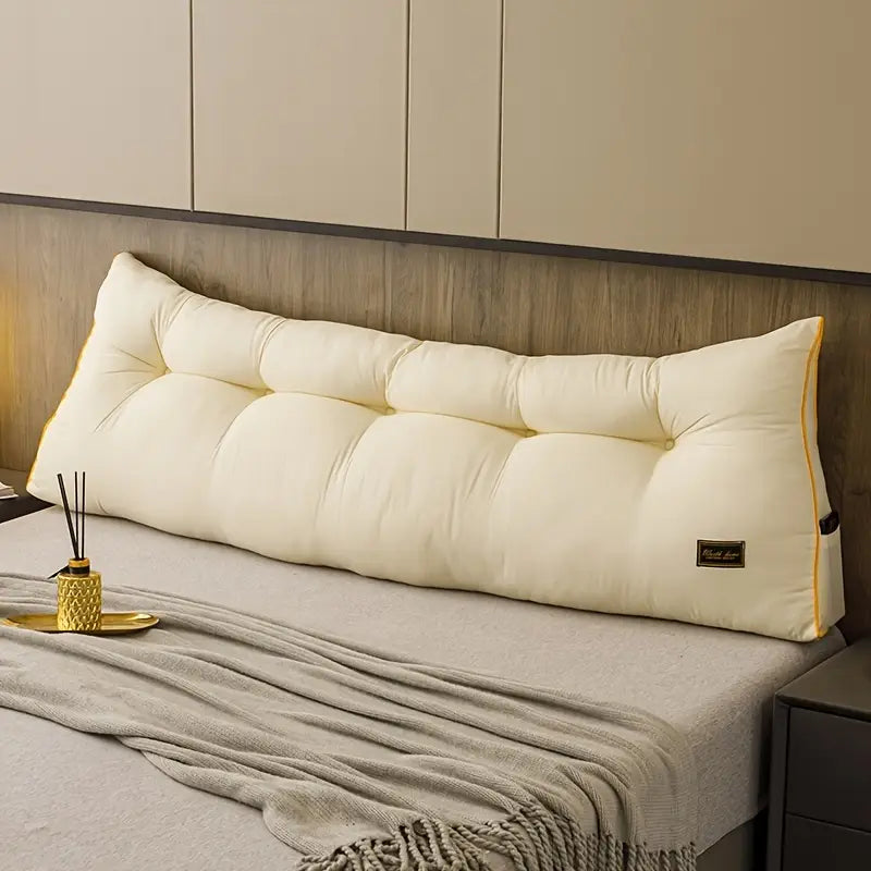 Oreiller de Tête de Lit en Peluche Grise – Confort Chic & Touche Déco Audacieuse