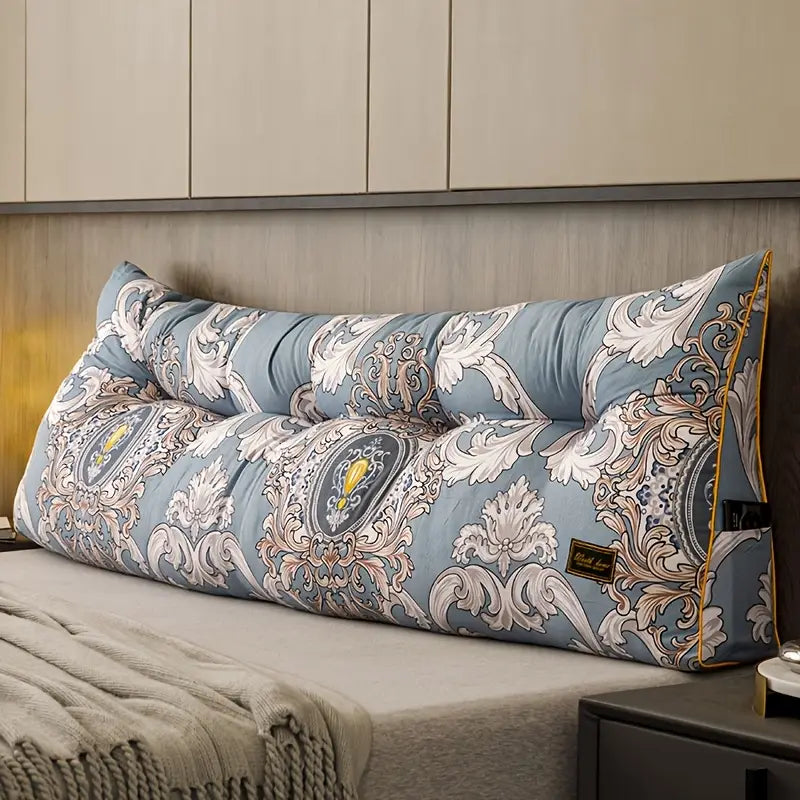 Oreiller de Tête de Lit en Peluche Grise – Confort Chic & Touche Déco Audacieuse