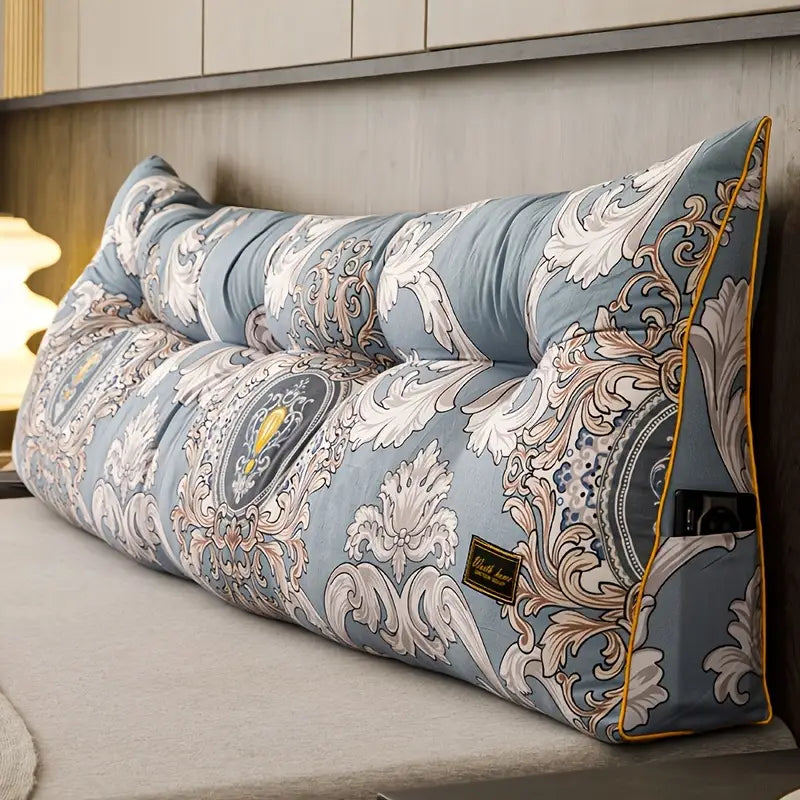 Oreiller de Tête de Lit en Peluche Grise – Confort Chic & Touche Déco Audacieuse