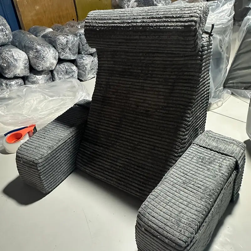 Oreiller de Lecture en Velours Corail - Soutien Confortable avec Accoudoirs