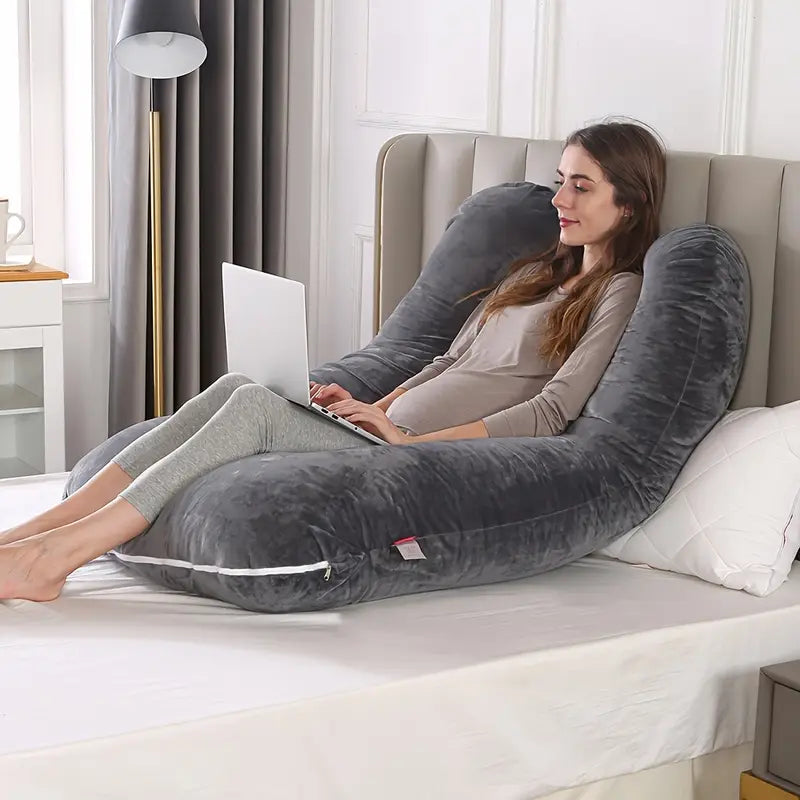 Oreillers de Soutien Grossesse – Lot de 2 avec Housses en Velours Douillet