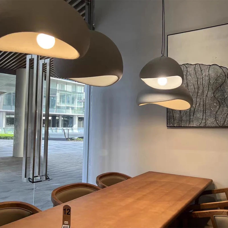 Lustre pendentif LED – Beige, bleu, noir ou orange