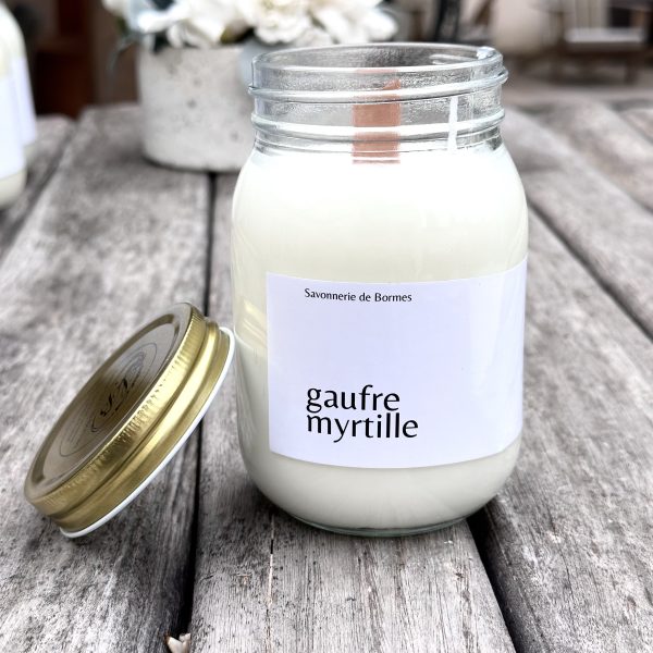 POT DE CIRE 400 G GAUFRE MYRTILLE - Savonnerie de Bormes