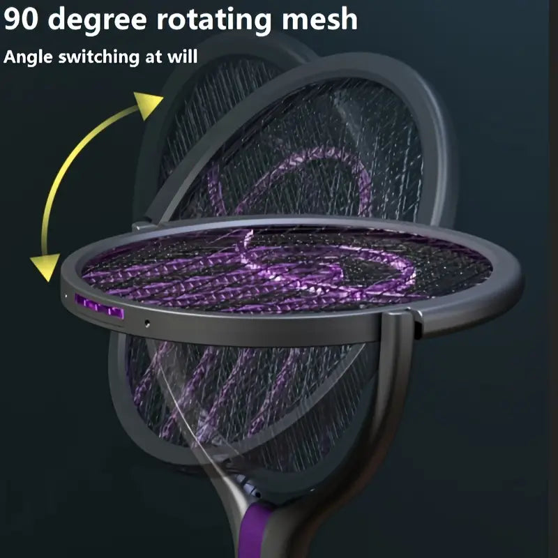 Raquette Anti-Moustique Électrique 2-en-1