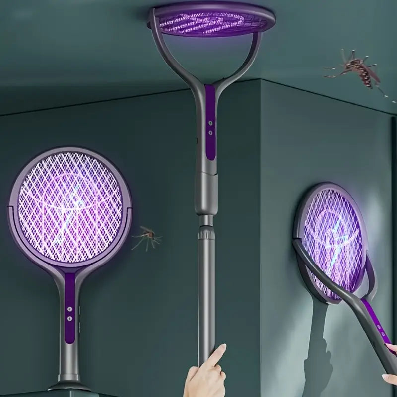 Raquette Anti-Moustique Électrique 2-en-1
