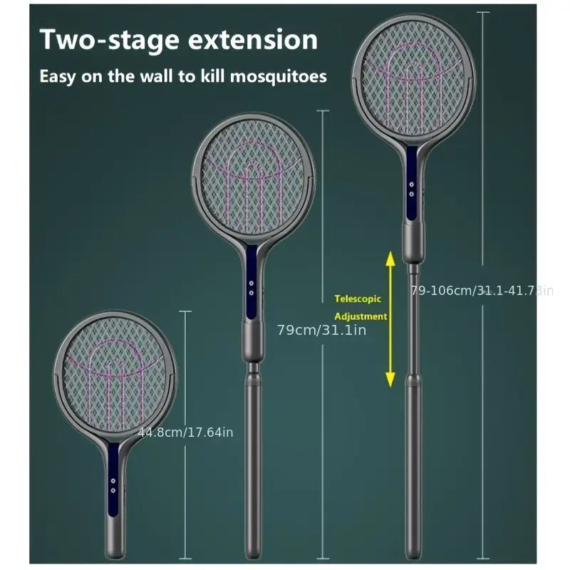 Raquette Anti-Moustique Électrique 2-en-1