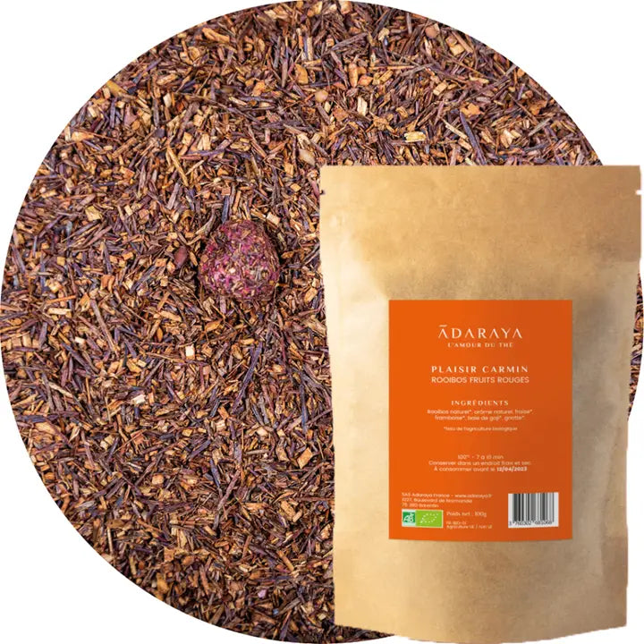 Rooibos Plaisir Carmin Bio - Eine Gourmet-Explosion aus roten Früchten 