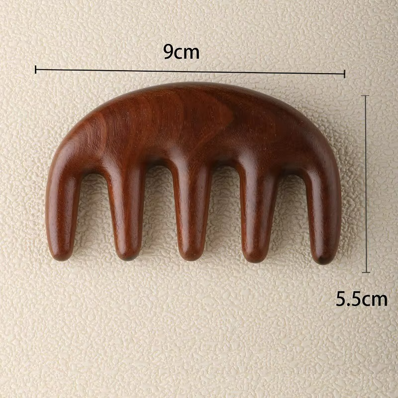 Peigne Masseur en Bois pour Cuir Chevelu