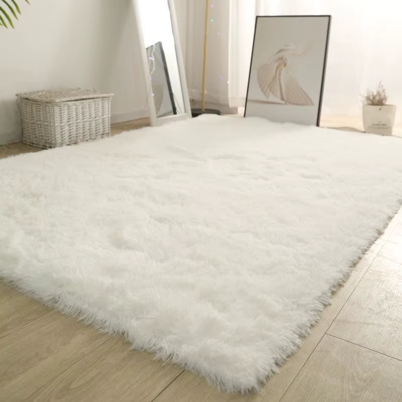 Tapis de Hall Moelleux Blanc - Doux, Antidérapant et Moderne 2