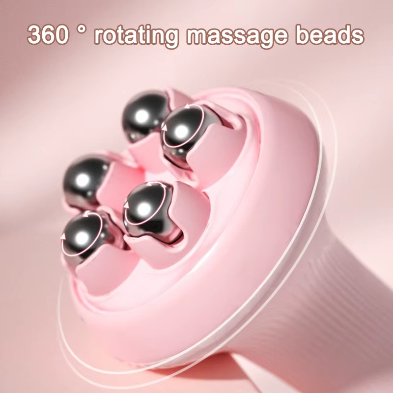 Masseur à Rouleaux Manuel – 5 Perles en Acier