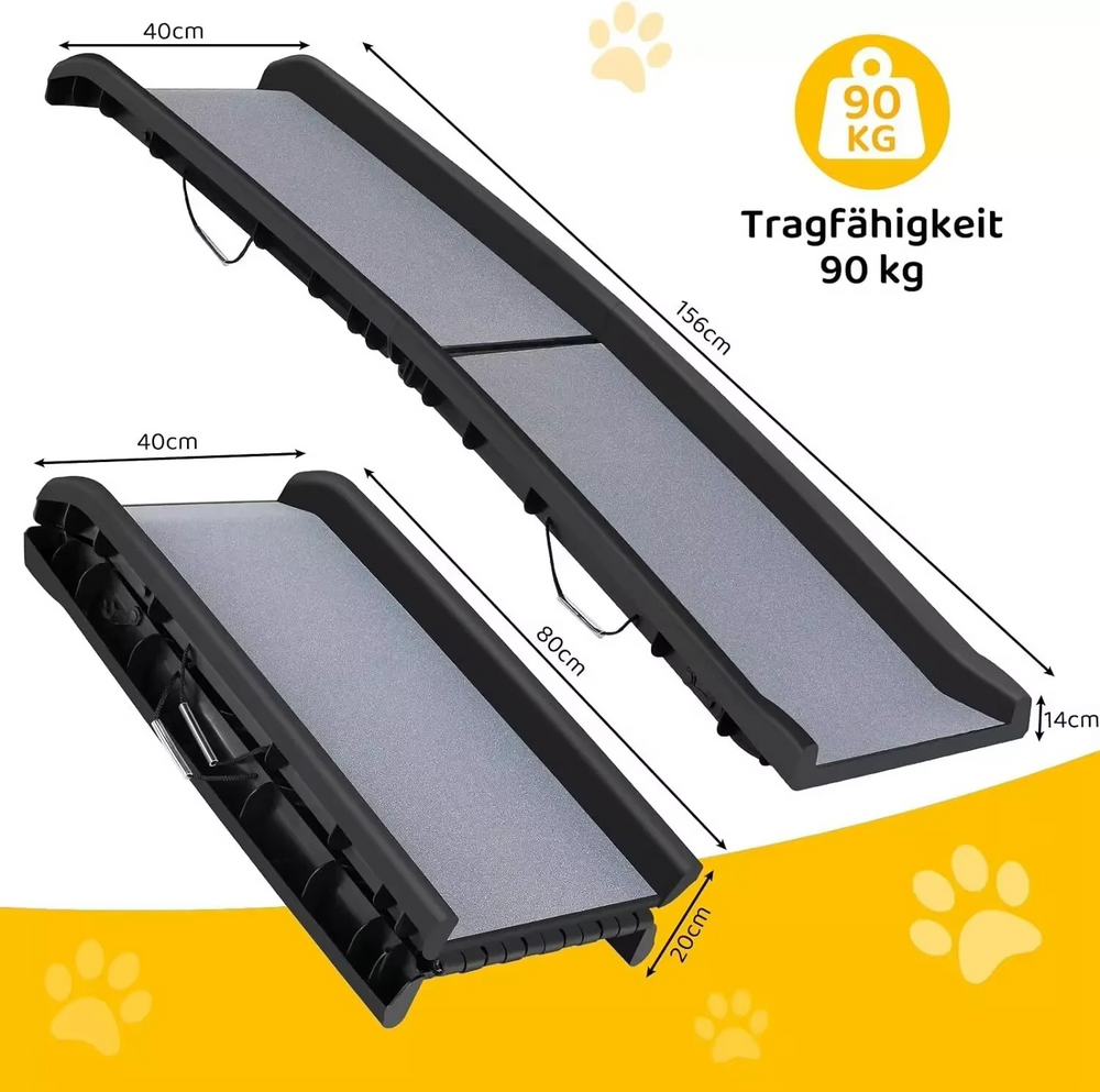 Rampe pliante Happy Ride pour chiens – 156 cm, portable, antidérapante & légère