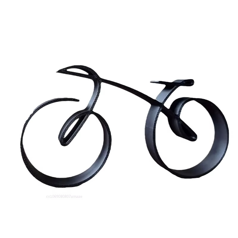 Sculpture de Vélo Minimaliste en Acrylique - Décoration Élégante et Moderne