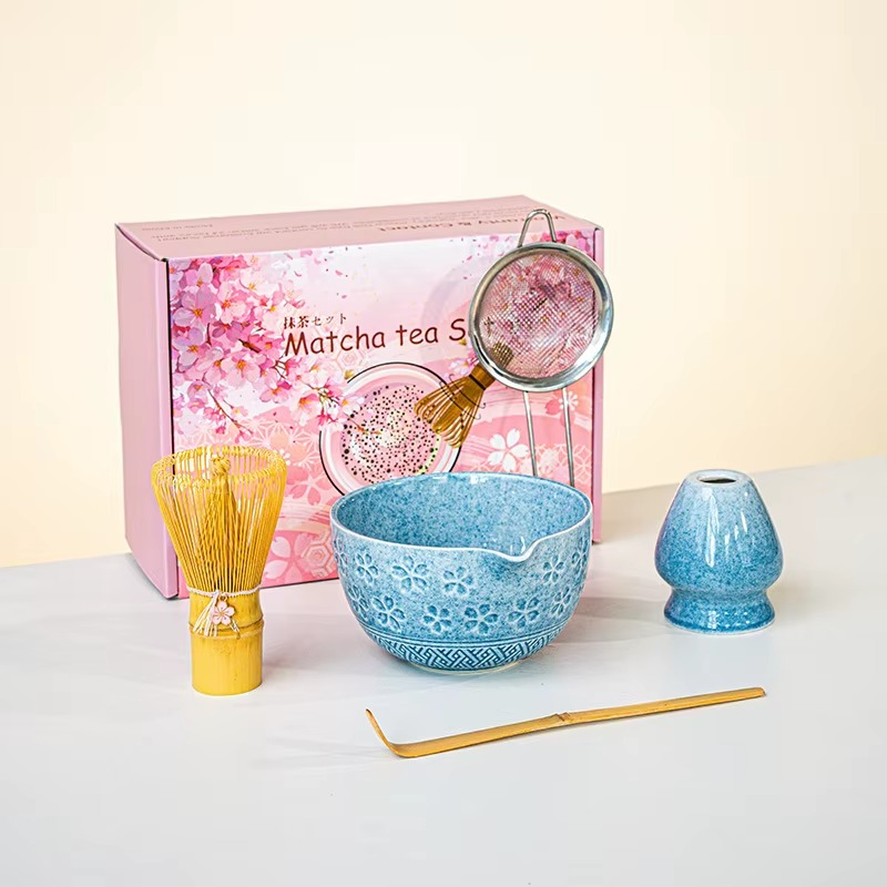 Service à matcha fleurs de cerisier – Set Sakura