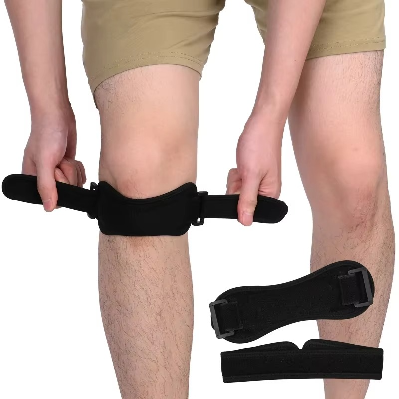 Stabilisateur de Genou Respirant avec Coussin en Silicone – Tous Sports