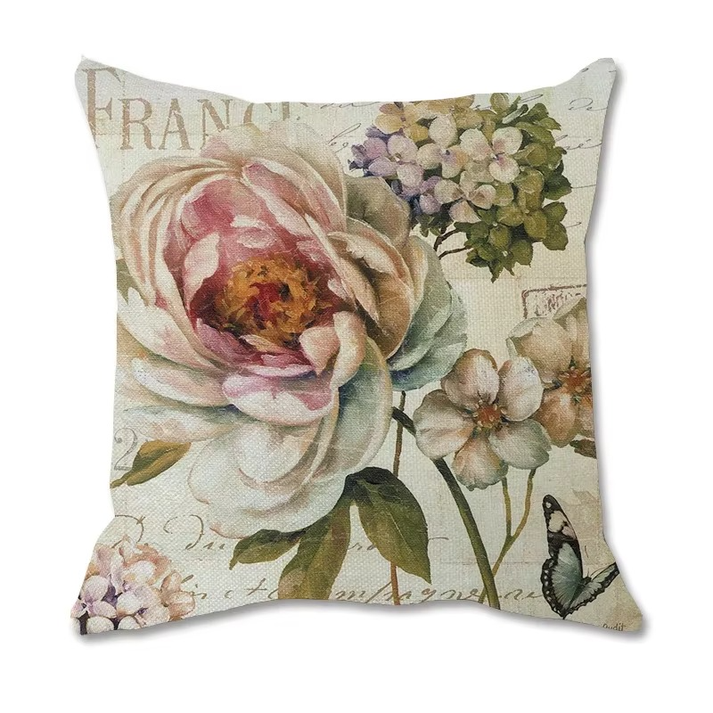 Taie d’Oreiller Fleurie Colorée – Tournesol, Rose, Pissenlit – Déco Maison & Voiture