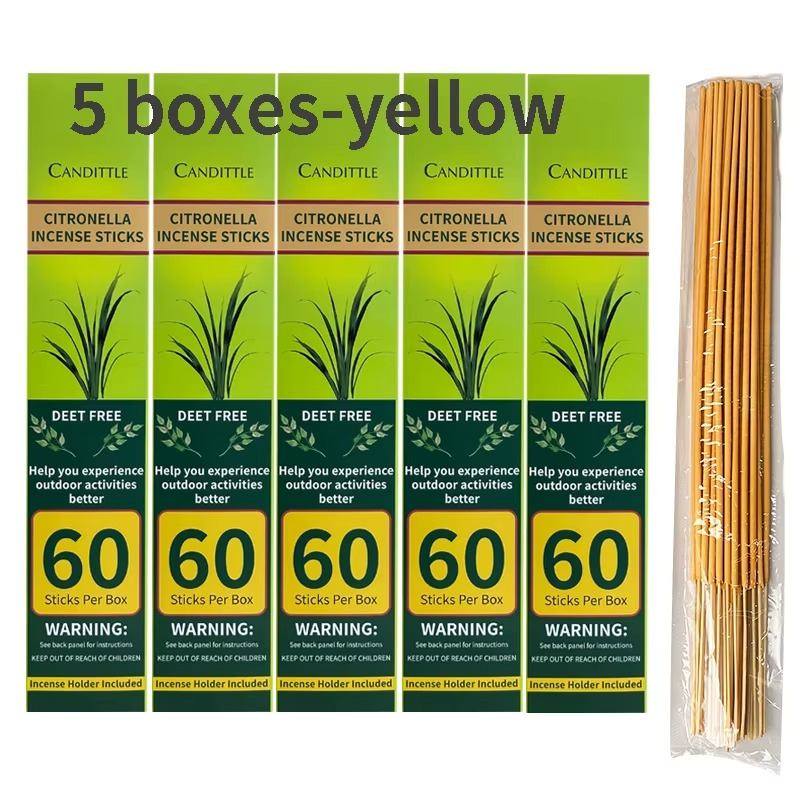 Bâton d'Encens Anti-Moustiques à la Citronnelle - Naturel et Sûr pour l'Extérieur