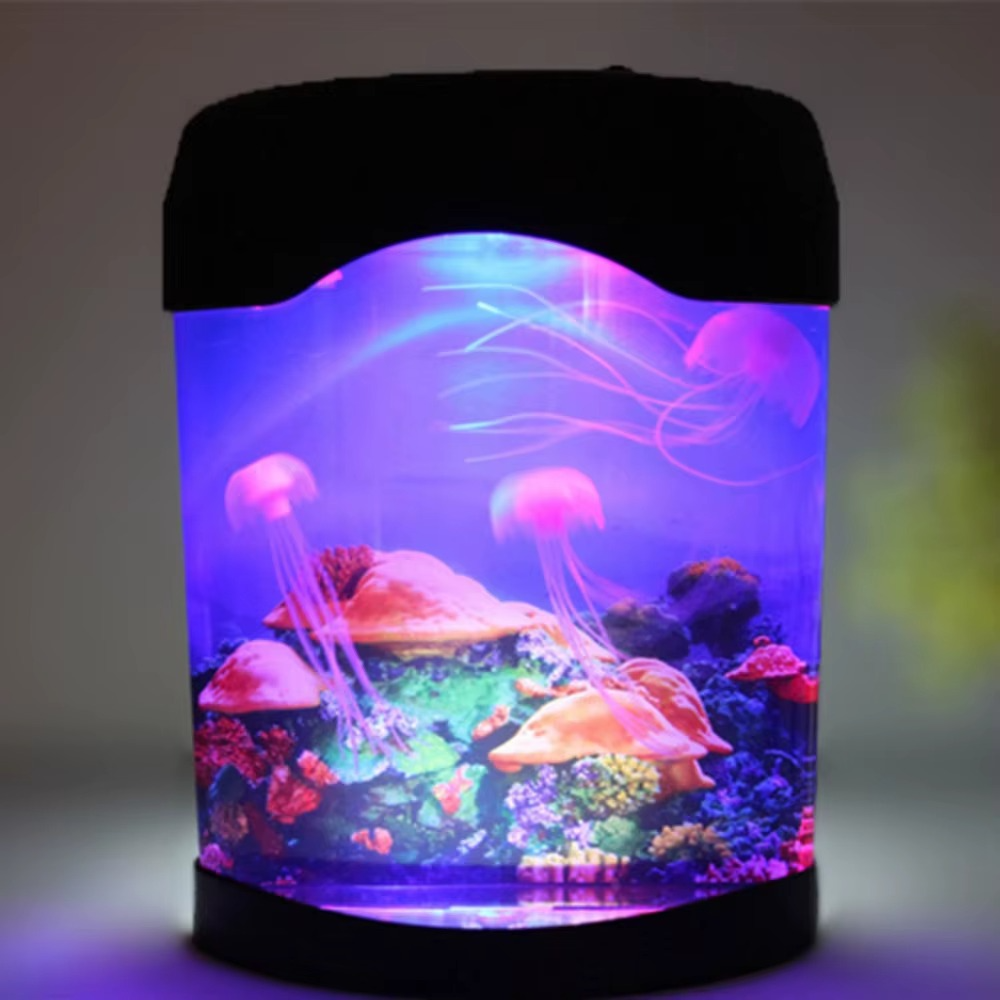 Veilleuse LED Méduse Aquarium – Lampe de Chevet Décorative pour Enfants et Adultes