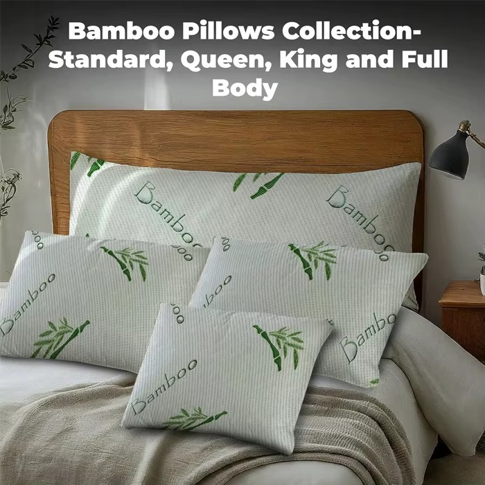 Oreiller en Mousse à Mémoire de Forme – Confort Bambou
