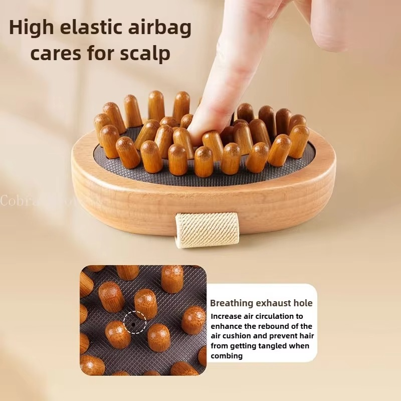 Brosse de massage en bois