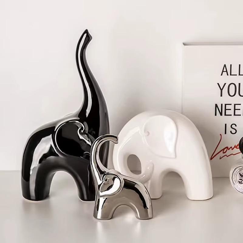 Ornement Éléphant Lumineux – Famille de Trois  | Déco Moderne pour Salon