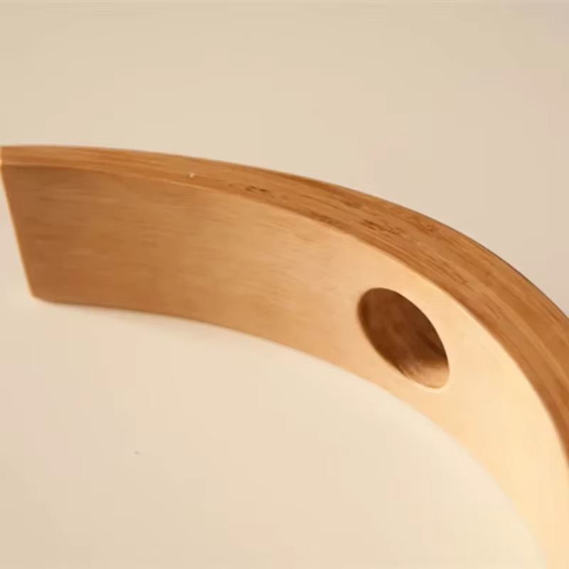 Porte-Bouteille de Vin Suspendu en Bois de Noyer & Bambou