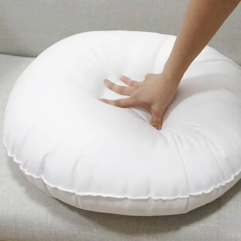 Coussin Rond en Coton PP – Noyau Solide pour Tête et Ta
