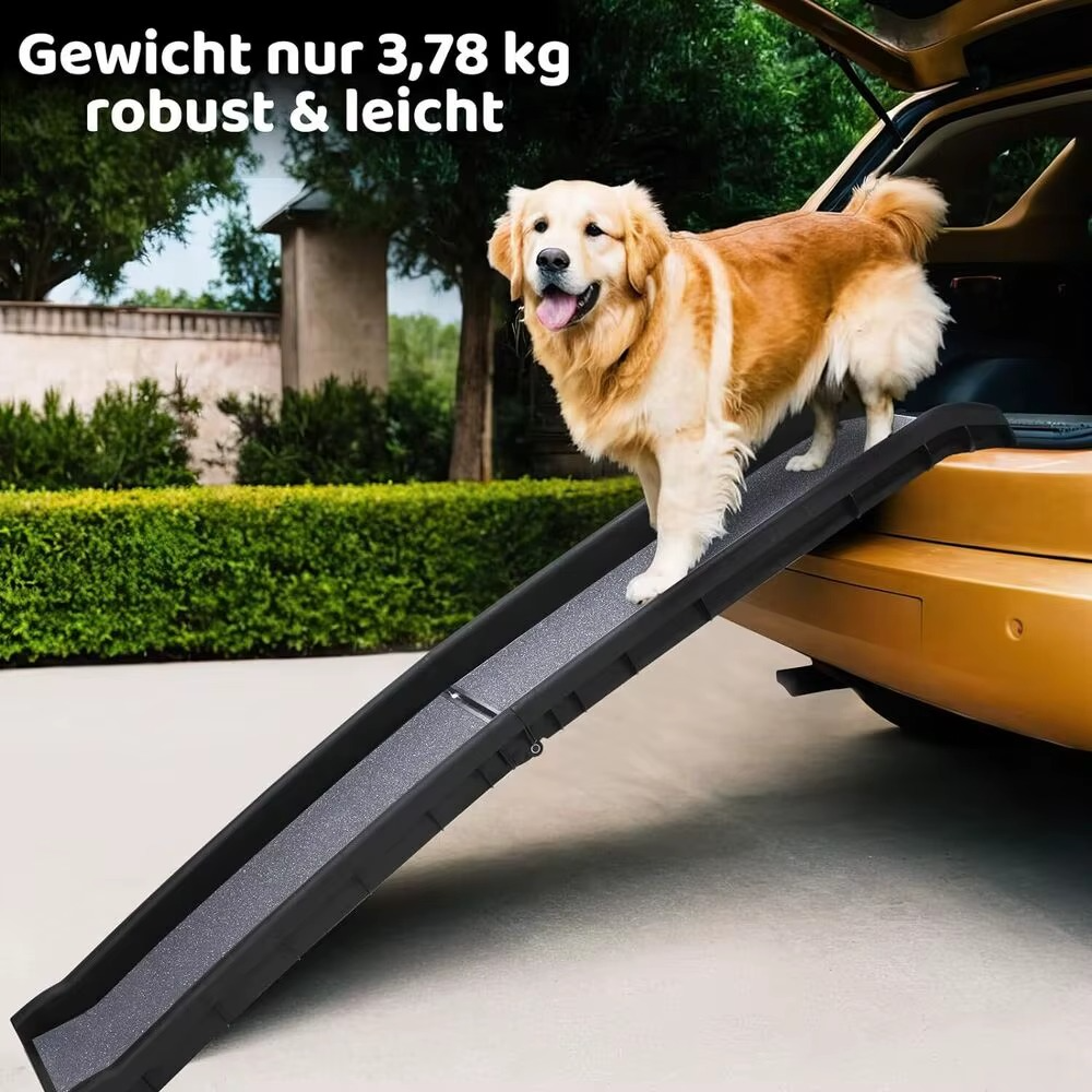 Rampe pliante Happy Ride pour chiens – 156 cm, portable, antidérapante & légère