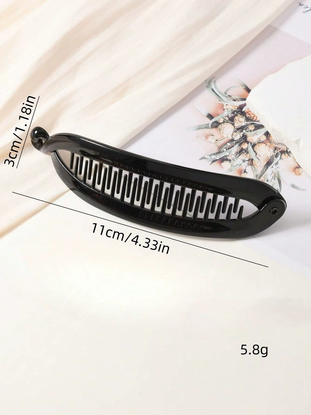 Pince Banane Ambre – Grand Volume & Élégance Française