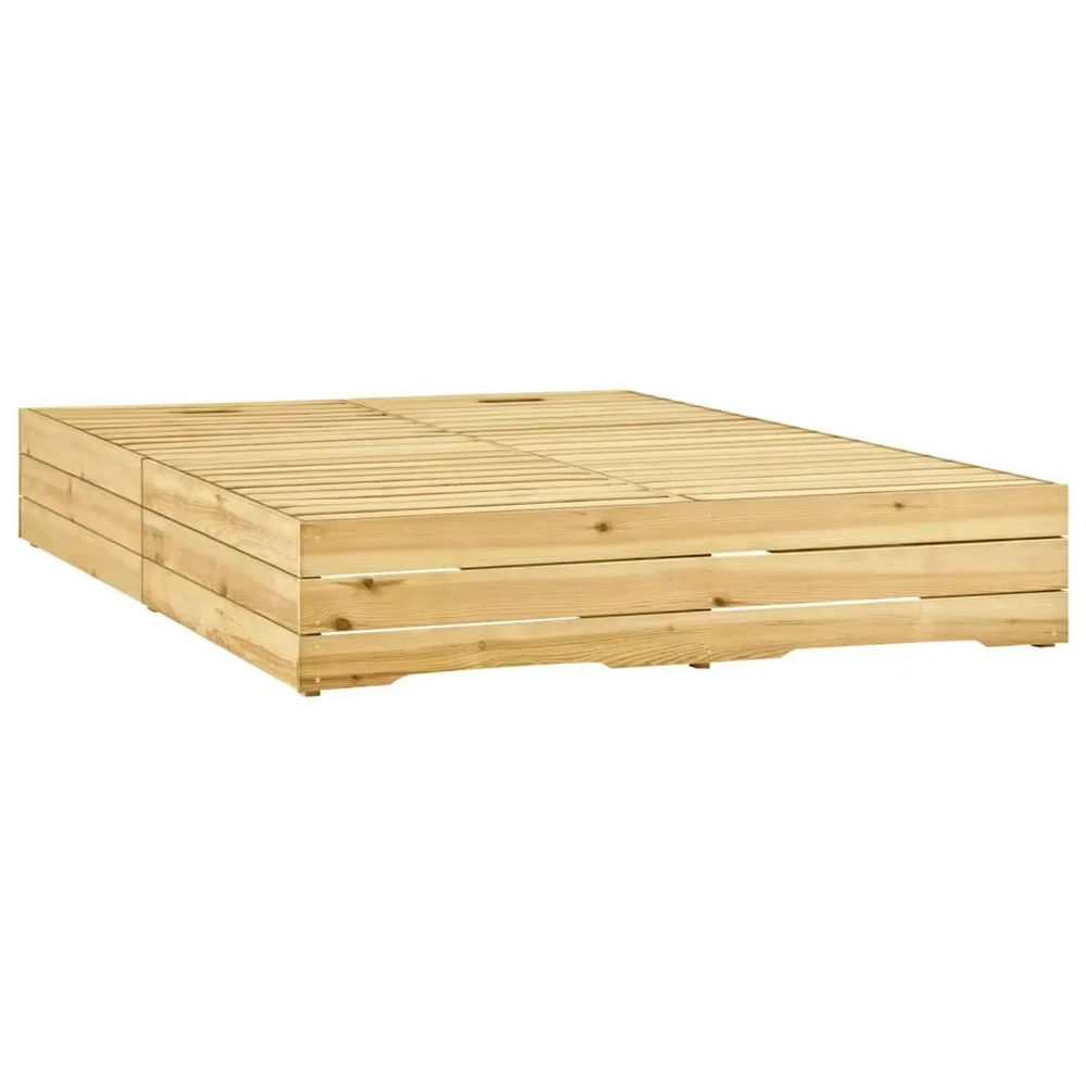Chaise Longue Double en Bois Imprégné