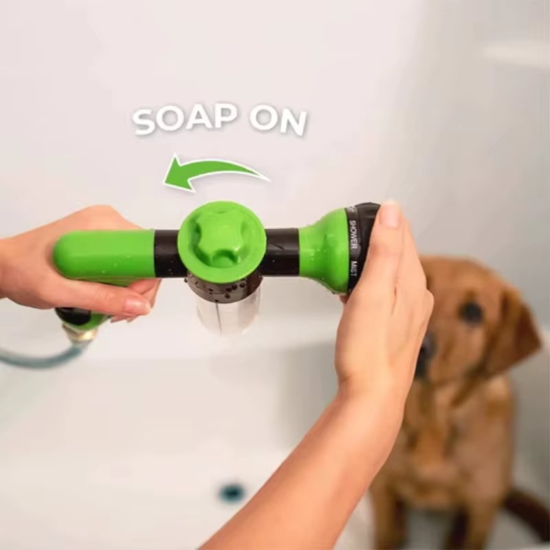 Pulvérisateur De Bain Pour Chien 10 Modèles - Tuyau Réglable Avec Mousse, Nettoyage Voiture Jardin Arrosage