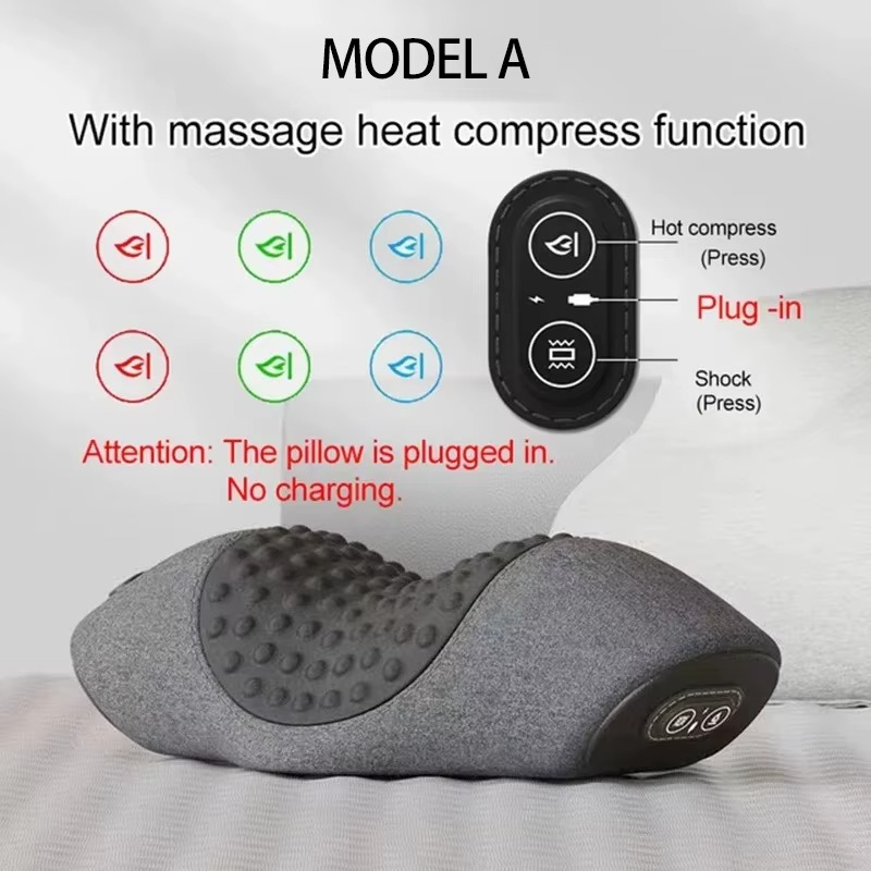 Coussin cervical électrique chauffant – Massage ou traction selon modèle