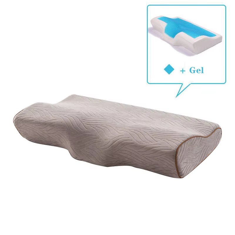 Oreiller en Mousse à Mémoire de Forme Papillon avec Gel de Refroidissement