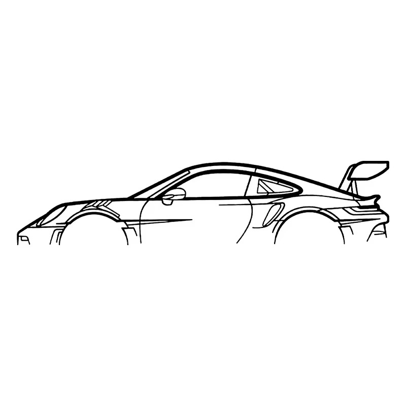 Autocollant Mural Silhouette de Voiture – Vinyle Décoratif