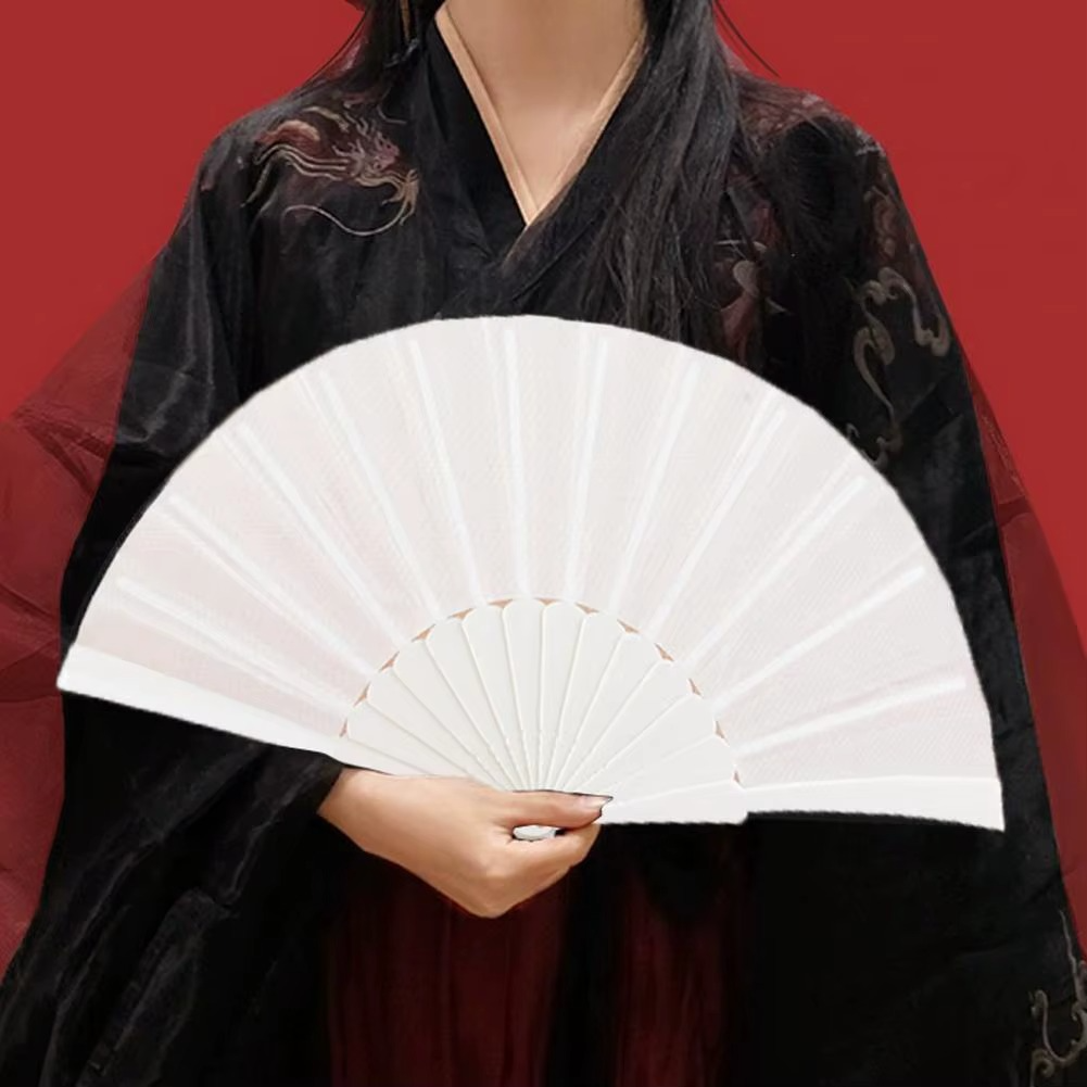 Éventail Pliable en Dentelle Florale